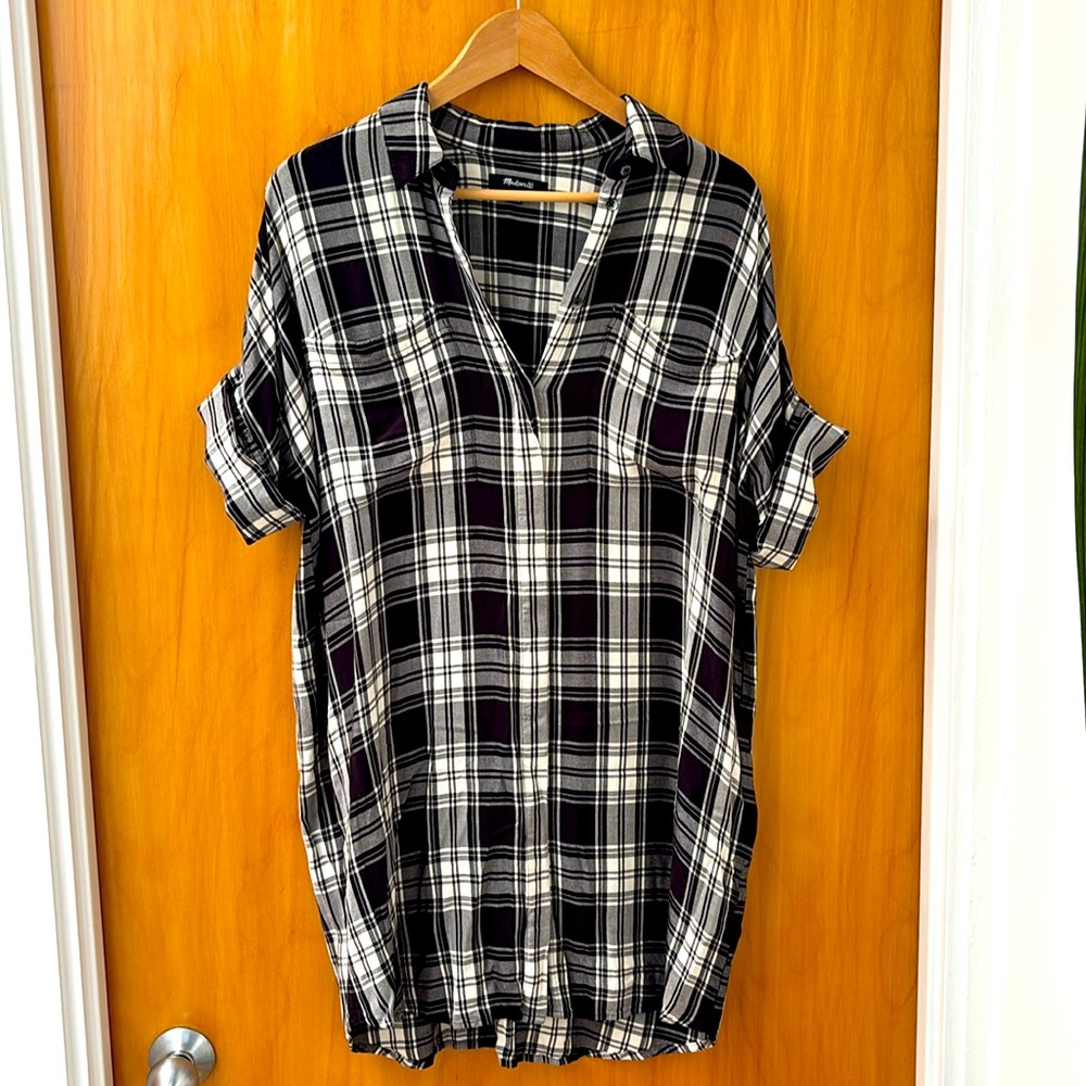 Madewell - Courier Plaid Shirt Dress
